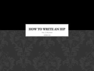 How to Write an IEP