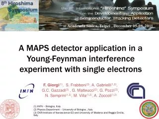 A MAPS detector application in a Young-Feynman interference experiment with single electrons