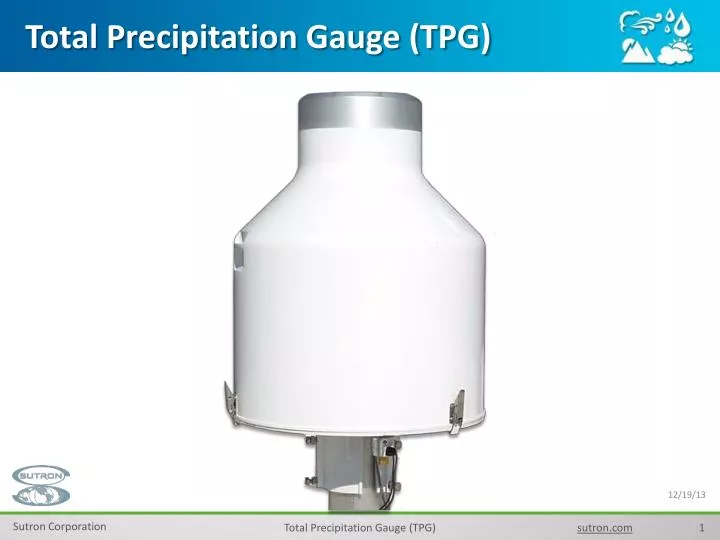 total precipitation gauge tpg