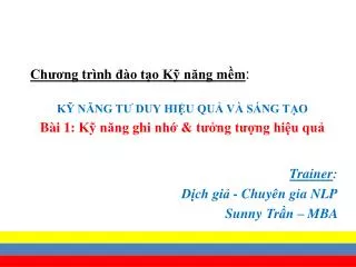 ch ng tr nh o t o k n ng m m