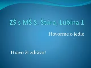 ZŠ s MŠ S. Štúra, Lubina 1