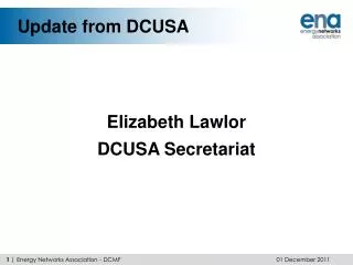 Update from DCUSA
