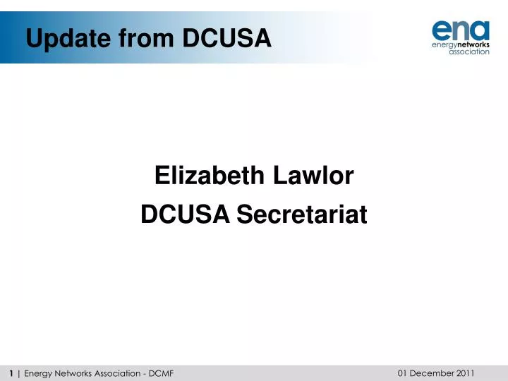 update from dcusa