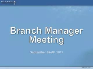 Branch Manager Meeting