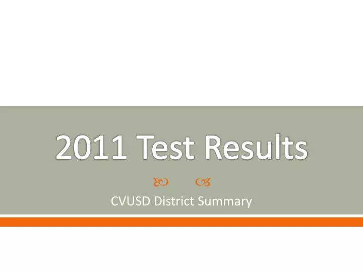 2011 test results