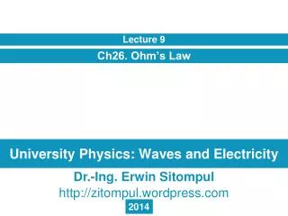 university physics waves and electricity