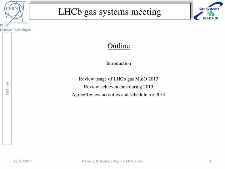 lhcb gas systems meeting