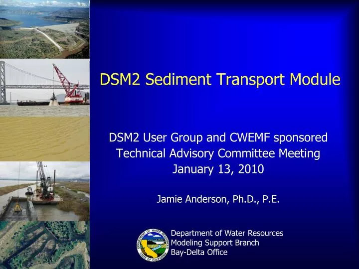 dsm2 sediment transport module