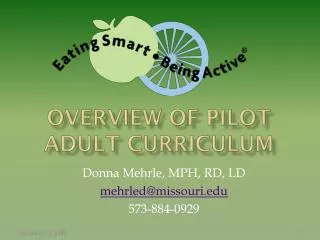 Overview of Pilot Adult Curriculum
