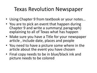 Texas Revolution Newspaper