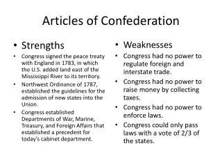 articles of confederation