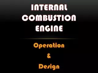 Internal Combustion Engine
