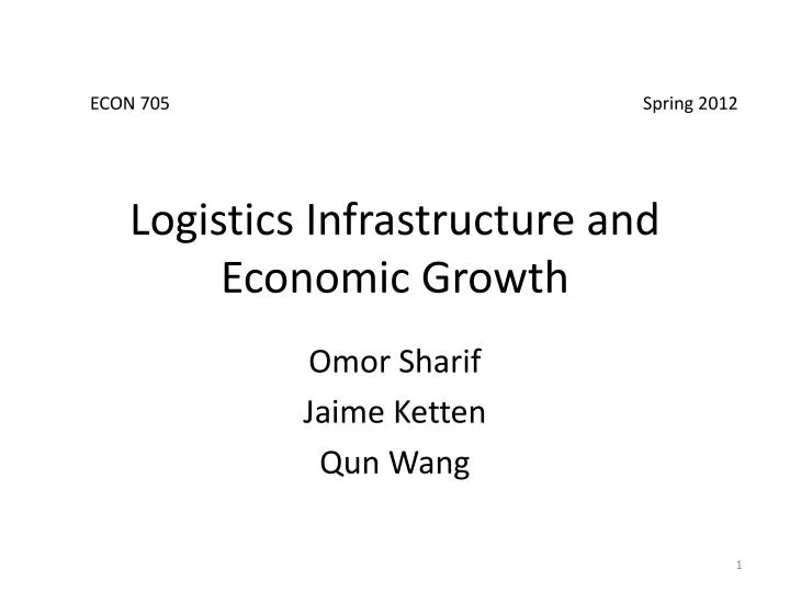 logistics infrastructure and economic growth