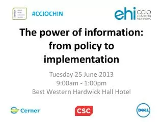 The power of information: from policy to implementation