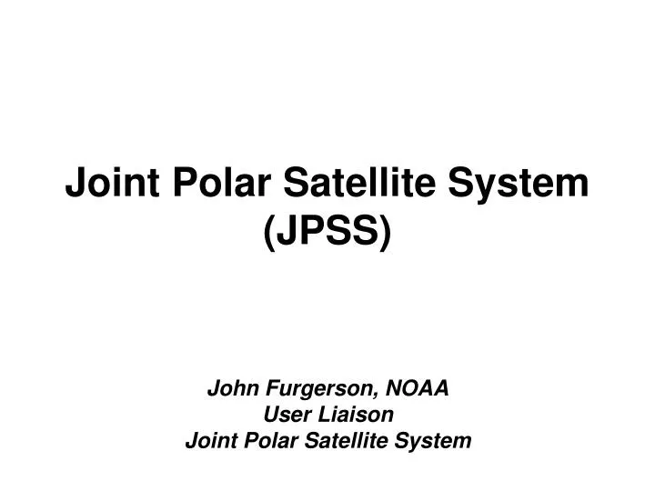 joint polar satellite system jpss