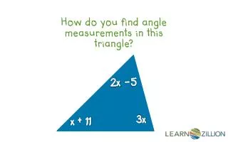 How do you find angle measurements in this triangle?