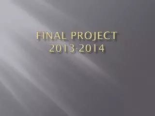final project 2013 2014