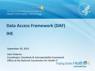 Data Access Framework (DAF) IHE