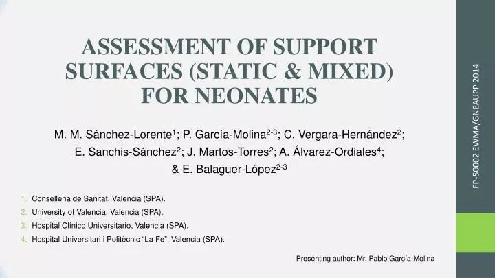 assessment of support surfaces static mixed for neonates