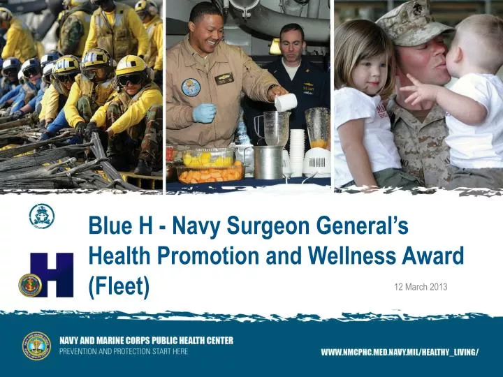 blue h navy surgeon general s health promotion and wellness award fleet