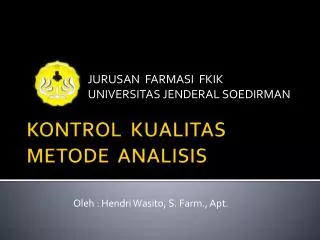 jurusan farmasi fkik universitas jenderal soedirman