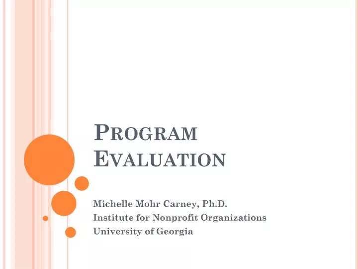 program evaluation