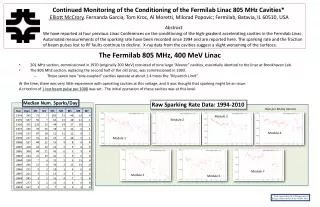 The Fermilab 805 MHz, 400 MeV Linac