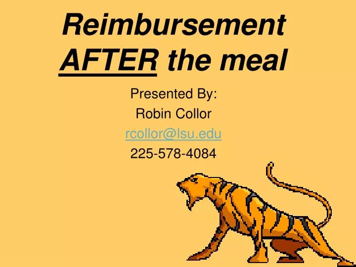 reimbursement after the meal