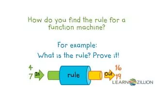 How do you find the rule for a function machine?