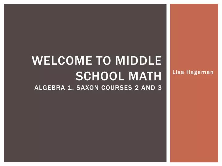 welcome to middle school math algebra 1 saxon courses 2 and 3