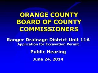 ORANGE COUNTY BOARD OF COUNTY COMMISSIONERS