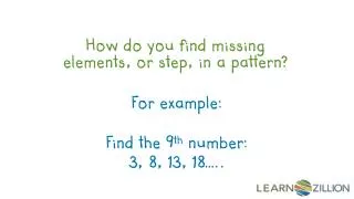 How do you find missing elements, or step, in a pattern?