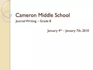 cameron middle school