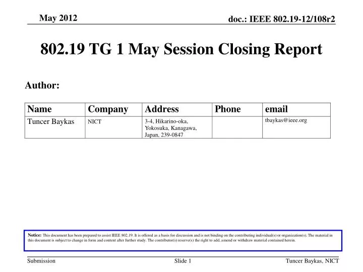 802 19 tg 1 may session closing report