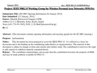 Project: IEEE P802.15 Working Group for Wireless Personal Area Networks (WPANs)