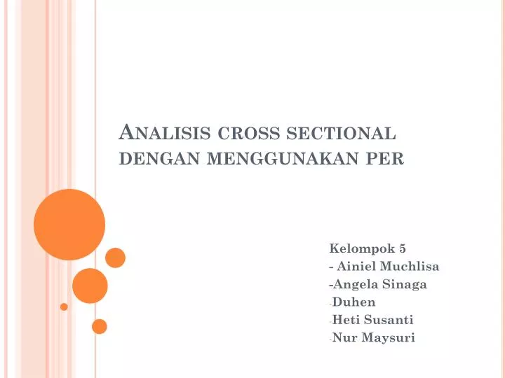 analisis cross sectional dengan menggunakan per