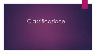 classificazione