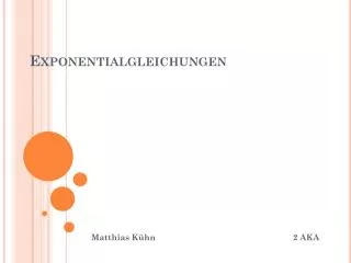 exponentialgleichungen