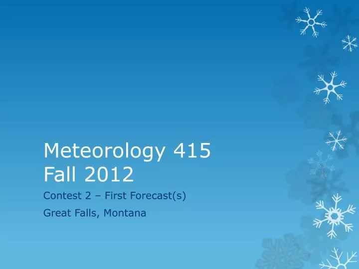 meteorology 415 fall 2012