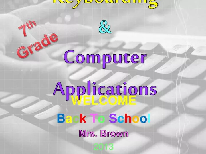 keyboarding computer applications
