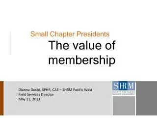 Small Chapter Presidents