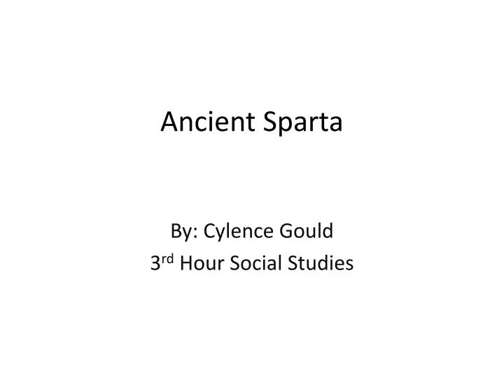 ancient sparta