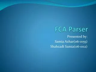 FCA Parser