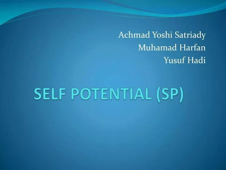 self potential sp