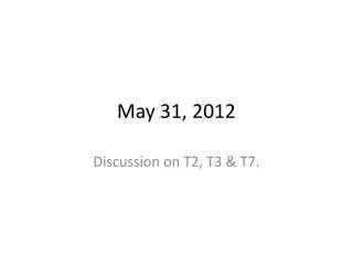 May 31, 2012