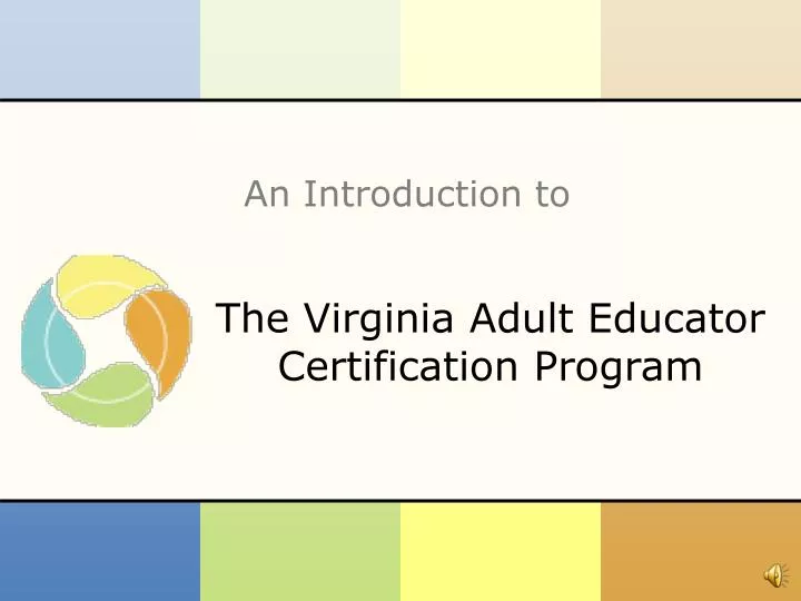 the virginia adult educator certification program