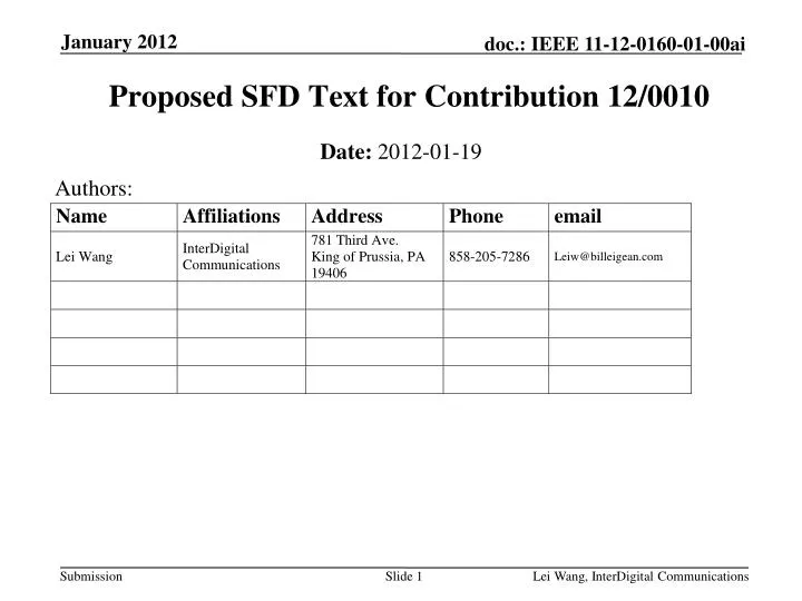proposed sfd text for contribution 12 0010
