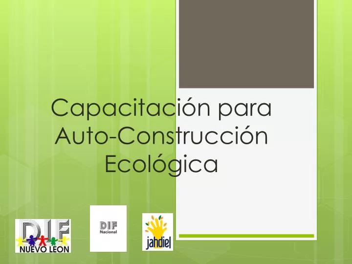 capacitaci n para auto construcci n ecol gica