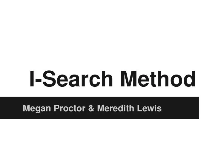 i search method