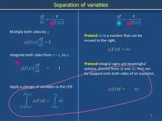 Separation of variables